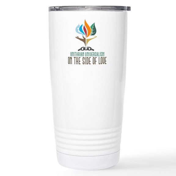 CafePress - UU On The Side Of Love Stainless Steel Travel Mug - Insulated Stainless Steel Travel Tumbler 20 oz.