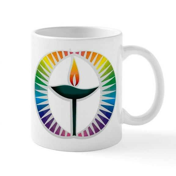 CafePress - UU Rainbow Logo Mug - 11 oz Ceramic Mug - Novelty Coffee Tea Cup