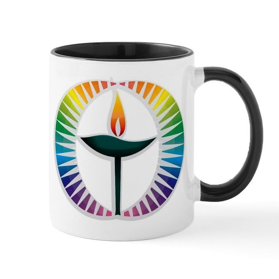 CafePress - UU Rainbow Logo Mug - 11 oz Ceramic Mug - Novelty Coffee Tea Cup