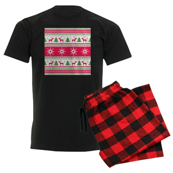 CafePress - Ugly Christmas Sweater Pajamas - Men's Dark Loose Fit Cotton Pajama Set