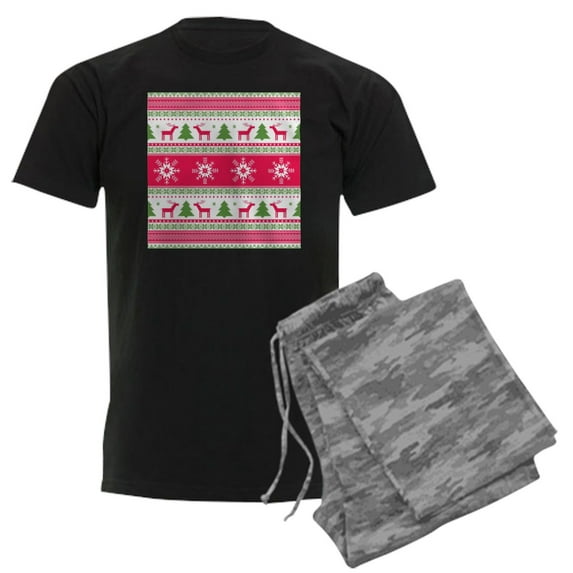 CafePress - Ugly Christmas Sweater Pajamas - Men's Dark Loose Fit Cotton Pajama Set