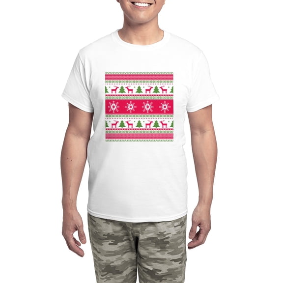 CafePress - Ugly Christmas Sweater Pajamas - Men's Light Loose Fit Cotton Pajama Set