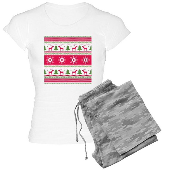 CafePress - Ugly Christmas Sweater Pajamas - Women's Light Pajamas