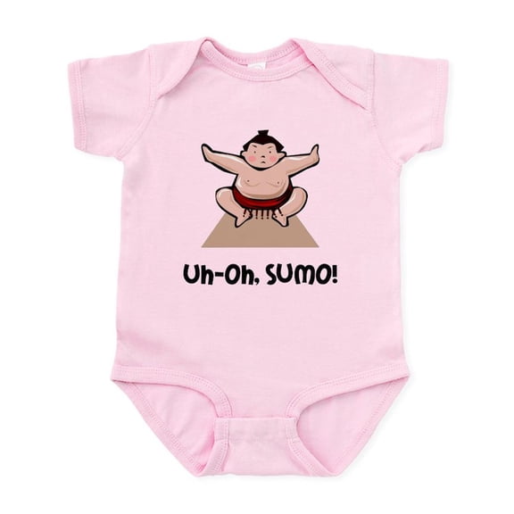 CafePress - Uh Oh Sumo Infant Bodysuit - Baby Light Bodysuit, Size Newborn - 24 Months