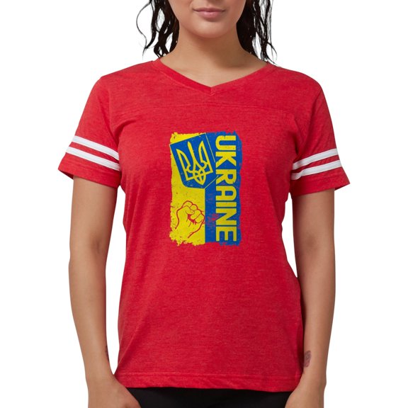 CafePress - Ukraine Coat Of Arms Flag T Shirt - Womens Football Shirt