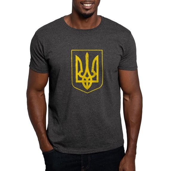 CafePress - Ukraine Coat Of Arms T Shirt - Men's Classic Graphic Cotton T-Shirt