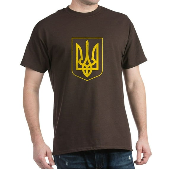 CafePress - Ukraine Coat Of Arms T Shirt - Men's Classic Graphic Cotton T-Shirt