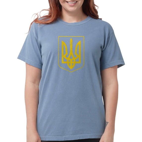 CafePress - Ukraine Coat Of Arms T Shirt - Womens Comfort Colors® Shirt