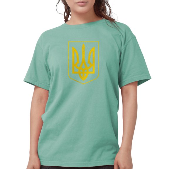 CafePress - Ukraine Coat Of Arms T Shirt - Womens Comfort Colors® Shirt