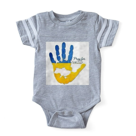 CafePress - Ukraine - Cute Infant Baby Football Bodysuit