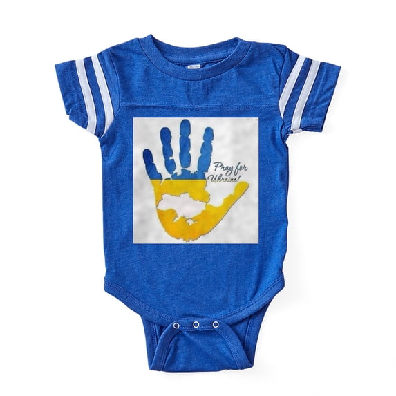 CafePress - Ukraine - Cute Infant Baby Football Bodysuit