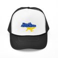 thumbnail image 1 of CafePress - Ukraine Flag And Map - Adjustable Unisex Printed Trucker Hat with Mesh Back, 1 of 8