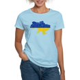 thumbnail image 1 of CafePress - Ukraine Flag And Map Women's Light T Shirt - Women's Classic T-Shirt, 1 of 4