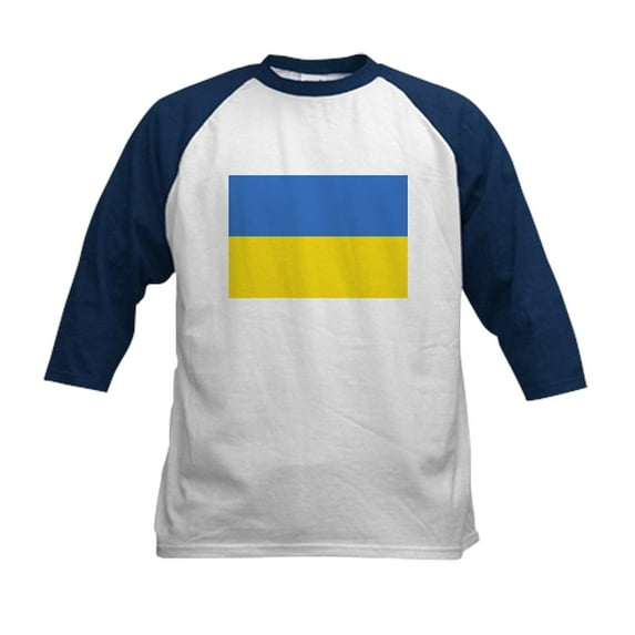 CafePress - Ukraine Flag Baseball Jersey - Kids Cotton Baseball Jersey, 3/4 Sleeve Shirt