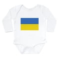 thumbnail image 1 of CafePress - Ukraine Flag Body Suit - Long Sleeve Cotton Baby Bodysuit, 1 of 4