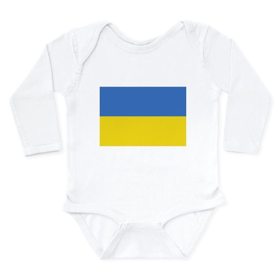 CafePress - Ukraine Flag Body Suit - Long Sleeve Cotton Baby Bodysuit
