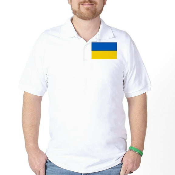 CafePress - Ukraine Flag Golf Shirt - Golf Shirt, Pique Knit Golf Polo