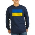 thumbnail image 1 of CafePress - Ukraine Flag Long Sleeve T Shirt - Long Sleeve Dark T-Shirt, 1 of 4