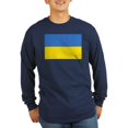 thumbnail image 1 of CafePress - Ukraine Flag Long Sleeve T Shirt - Long Sleeve Dark T-Shirt, 1 of 4