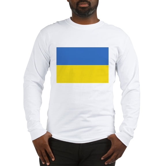 CafePress - Ukraine Flag Long Sleeve T Shirt - Unisex Cotton Long Sleeve T-Shirt