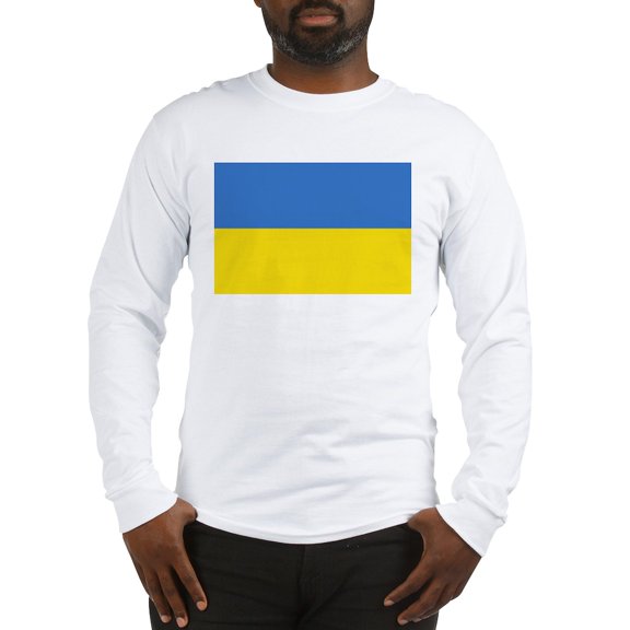 CafePress - Ukraine Flag Long Sleeve T Shirt - Unisex Cotton Long Sleeve T-Shirt