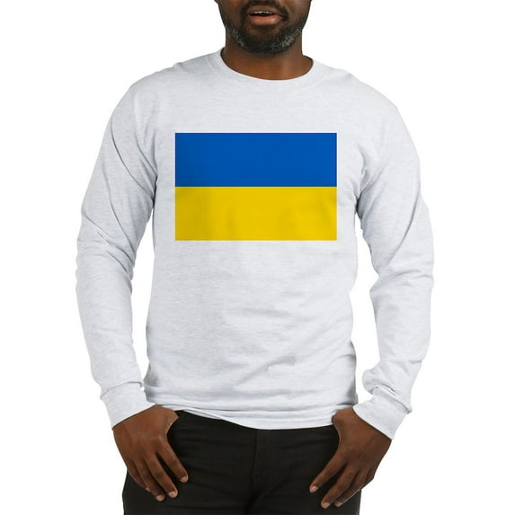 CafePress - Ukraine Flag Long Sleeve T Shirt - Unisex Cotton Long Sleeve T-Shirt