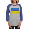 thumbnail image 1 of CafePress - Ukraine Flag Long Sleeve T Shirt - Womens Baseball Tee, 1 of 4
