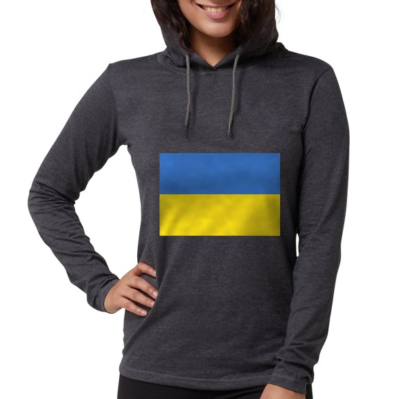 CafePress - Ukraine Flag Long Sleeve T Shirt - Womens Hooded Shirt