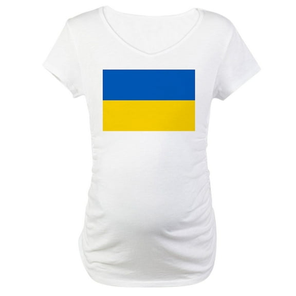 CafePress - Ukraine Flag Maternity T Shirt - Cotton Maternity T-shirt, Cute & Funny Pregnancy Tee