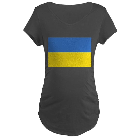 CafePress - Ukraine Flag Maternity T Shirt - Maternity Dark T-Shirt