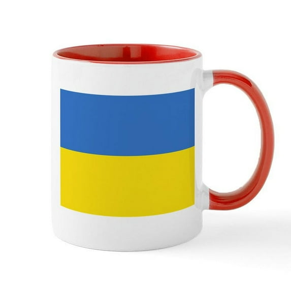 CafePress - Ukraine Flag Mugs - 11 oz Ceramic Mug - Novelty Coffee Tea Cup