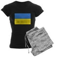 thumbnail image 1 of CafePress - Ukraine Flag Pajamas - Women's Short Sleeve Print T-Shirt and Pants Dark Cotton Pajama Set, 1 of 7
