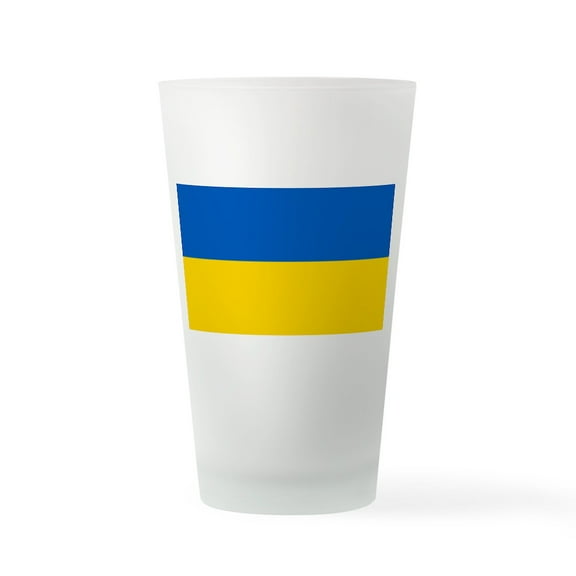 CafePress - Ukraine Flag - Pint Glass, Drinking Glass, 16 oz. CafePress