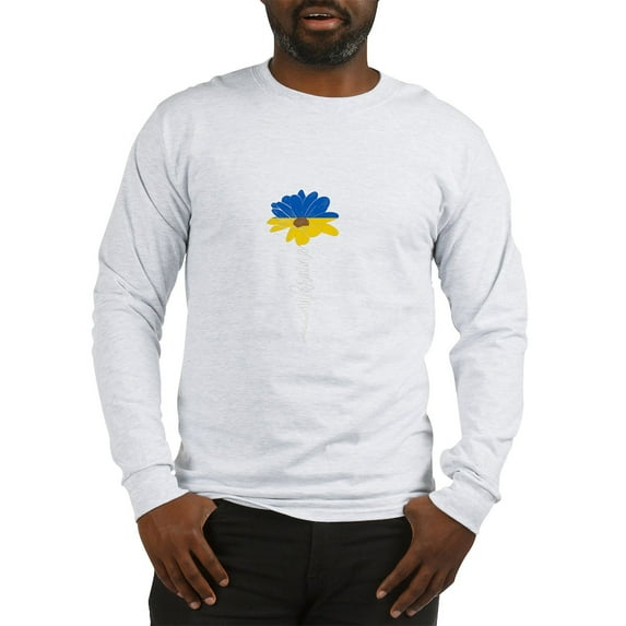 CafePress - Ukraine Flag Sunflower Vintage Long Sleeve T Shirt - Unisex Cotton Long Sleeve T-Shirt