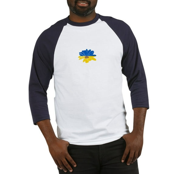 CafePress - Ukraine Flag Sunflower Vintage Ukr Baseball Jersey - Cotton Baseball Jersey, 3/4 Raglan Sleeve Shirt