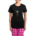 thumbnail image 1 of CafePress - Ukraine Flag Sunflower Vintage Ukrainian S Pajamas - Women's Short Sleeve Print T-Shirt and Pants Dark Cotton Pajama Set, 1 of 7