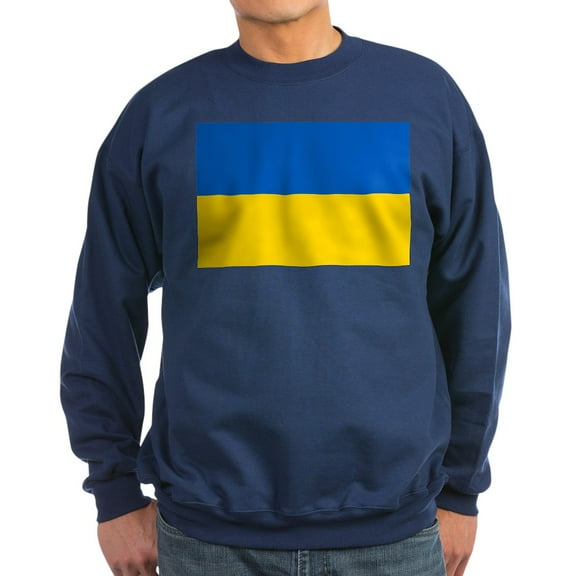 CafePress - Ukraine Flag Sweatshirt - Classic Crew Neck Sweatshirt
