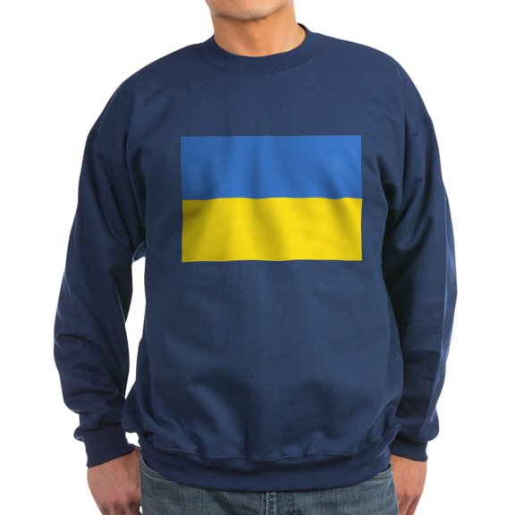 CafePress - Ukraine Flag Sweatshirt - Classic Crew Neck Sweatshirt