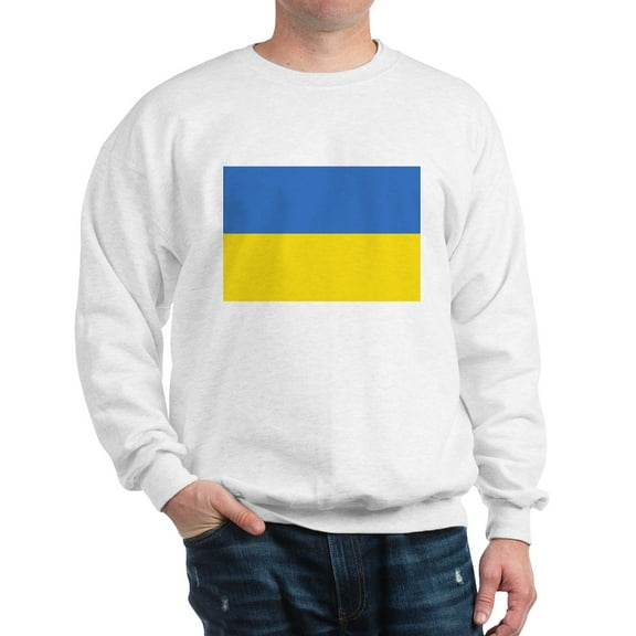 CafePress - Ukraine Flag Sweatshirt - Crew Neck Sweatshirt