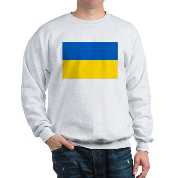 CafePress - Ukraine Flag Sweatshirt - Crew Neck Sweatshirt