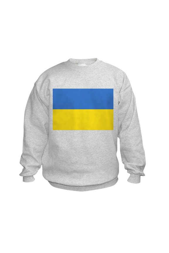 - Ukraine Flag Sweatshirt - Kids Sweatshirt, Youth Crew Neck Sweatshirt