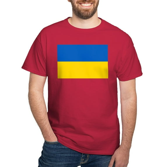 CafePress - Ukraine Flag T Shirt - Men's Classic Graphic Cotton T-Shirt