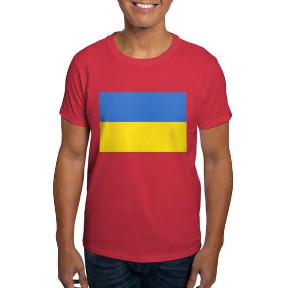 CafePress - Ukraine Flag T Shirt - Men's Classic Graphic Cotton T-Shirt