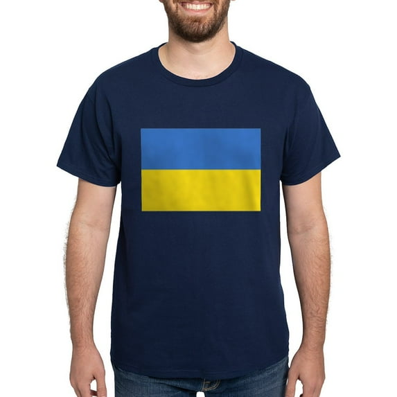CafePress - Ukraine Flag T Shirt - Men's Classic Graphic Cotton T-Shirt