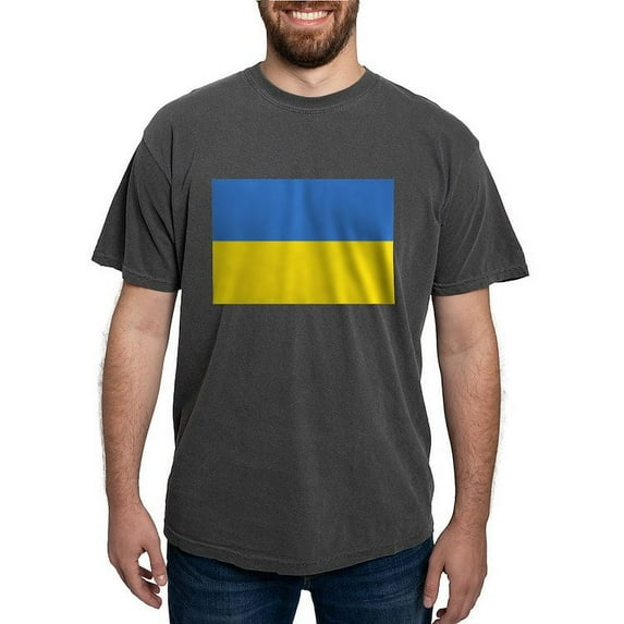 CafePress - Ukraine Flag T Shirt - Mens Comfort Colors Shirt