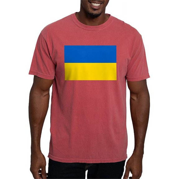 CafePress - Ukraine Flag T Shirt - Mens Comfort Colors Shirt