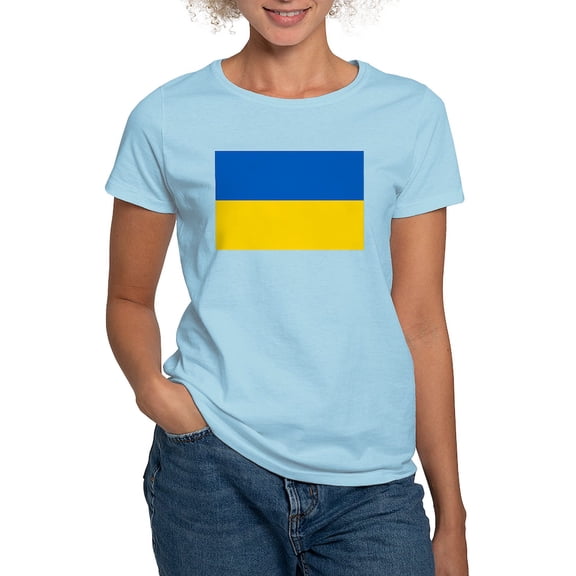 CafePress - Ukraine Flag T Shirt - Women's Classic T-Shirt