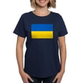 thumbnail image 1 of CafePress - Ukraine Flag T Shirt - Women's Traditional Fit Dark T-Shirt, 1 of 4
