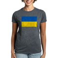 thumbnail image 1 of CafePress - Ukraine Flag T Shirt - Women's Traditional Fit Dark T-Shirt, 1 of 4