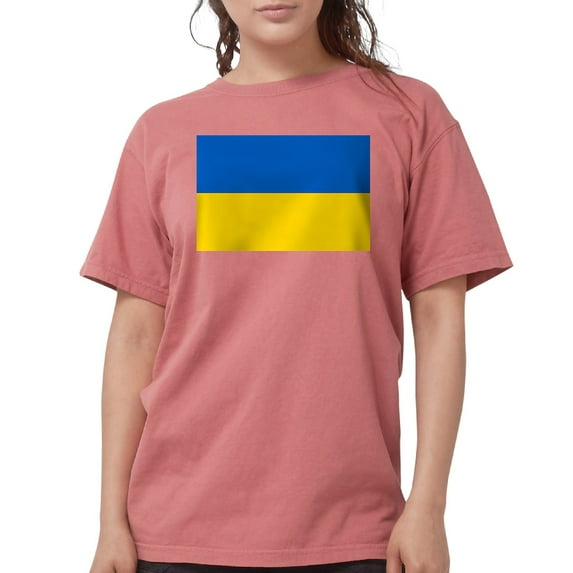 CafePress - Ukraine Flag T Shirt - Womens Comfort Colors® Shirt